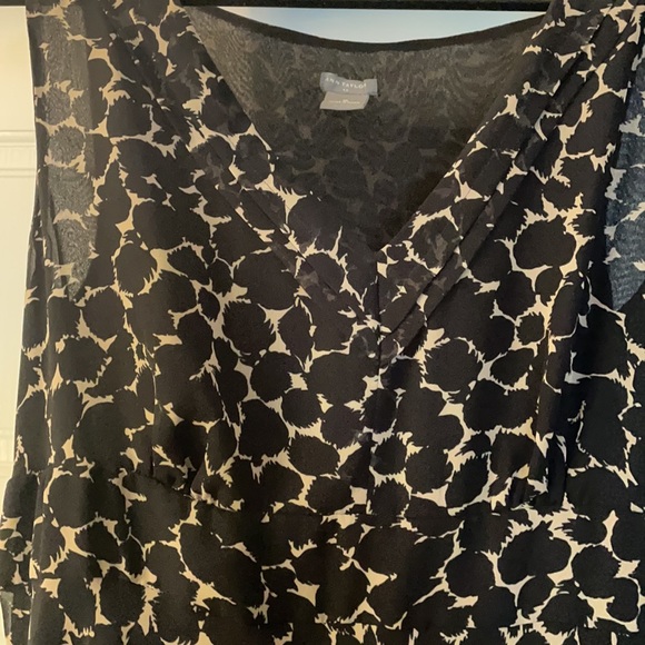 Ann Taylor Black/Tan Dress Sz. 10 - Picture 2 of 2